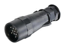 HARTING 09580131021 Circular Connector, Circular Industrial, UIC 558 Series, Cable Mount Plug, 13 Contacts, Crimp Pin