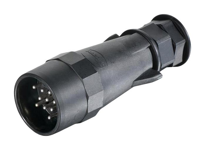 HARTING 09580131021 Circular Connector, Circular Industrial, UIC 558 Series, Cable Mount Plug, 13 Contacts, Crimp Pin