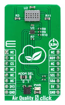 MIKROELEKTRONIKA MIKROE-5762 Add-On Board, Air Quality 5 Click, MiCS-6814, MOS Sensor, I2C, 3.3V/5V in