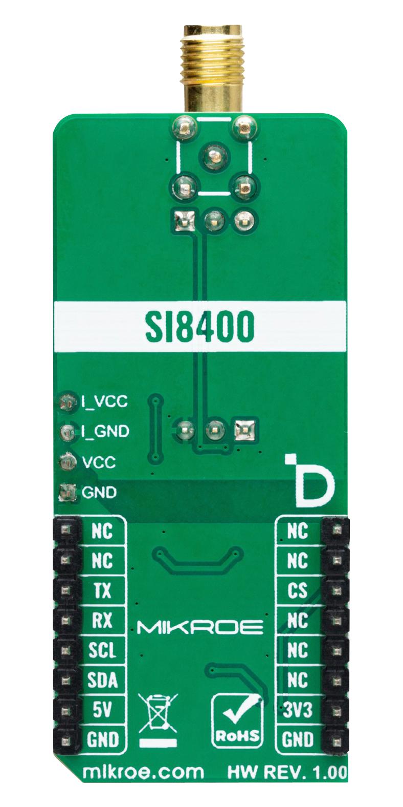 MIKROELEKTRONIKA MIKROE-6009 Add-On Board, EZO Carrier Click - pH, MikroE mikroBUS Compatible Development Boards
