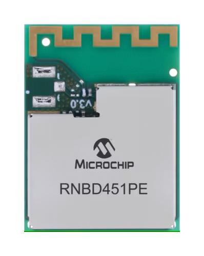 MICROCHIP RNBD451PE-I100 Bluetooth Module, BLE 5.2, 2Mbps, PCB Antenna, 1.9 to 3.6V, -102dBm, -40 to 85 &deg;C, RNBD451 Series