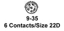 AMPHENOL AEROSPACE D38999/26FA35SN CIRCULAR CONNECTOR, PLUG, SIZE 9, 6 POSI