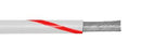 ALPHA WIRE 1551 WR005 Wire, PVC, White, Red, 22 AWG, 0.35 mm&sup2;, 100 ft