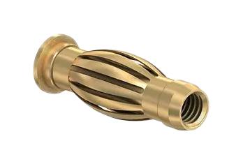 STAUBLI 22.1054 Banana Test Connector, Plug, Panel Mount, 50 A, Gold Plated Contacts