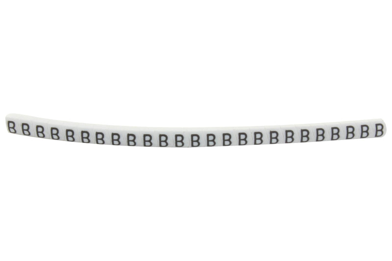 HELLERMANNTYTON 901-11025 Wire Marker, Helagrip, Slide On, Chevron Cut, Pre Printed, B, Black, White, 3.5mm, 3 mm