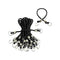 MULTICOMP PRO MP015195 Bungee Cord Set, 10 Pcs, Latex, Metal Hook, 250 x 4mm Dia, 254 mm Overall length
