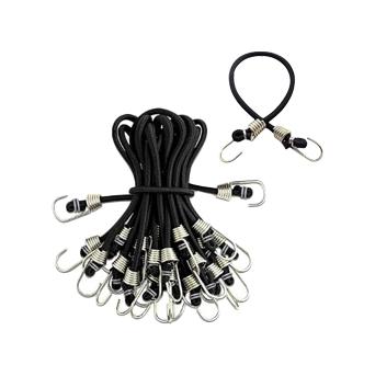 MULTICOMP PRO MP015195 Bungee Cord Set, 10 Pcs, Latex, Metal Hook, 250 x 4mm Dia, 254 mm Overall length