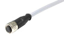 HARTING 21348500882075 CBL ASSY, 8P M12 RCPT-FREE END/24.6 /GRY