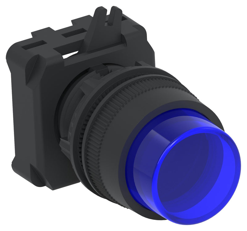 ALCOSWITCH - TE CONNECTIVITY IPE22EXILBL Industrial Pushbutton Switch, IPE Series, 22.5 mm, SPST-1NC / 1NO, Momentary, Round Raised, Blue