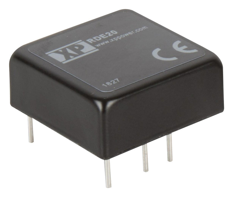 XP POWER RDE2024D12 Isolated Through Hole DC/DC Converter, Railway, DIP, 5:1, 20 W, 2 Output, 12 V