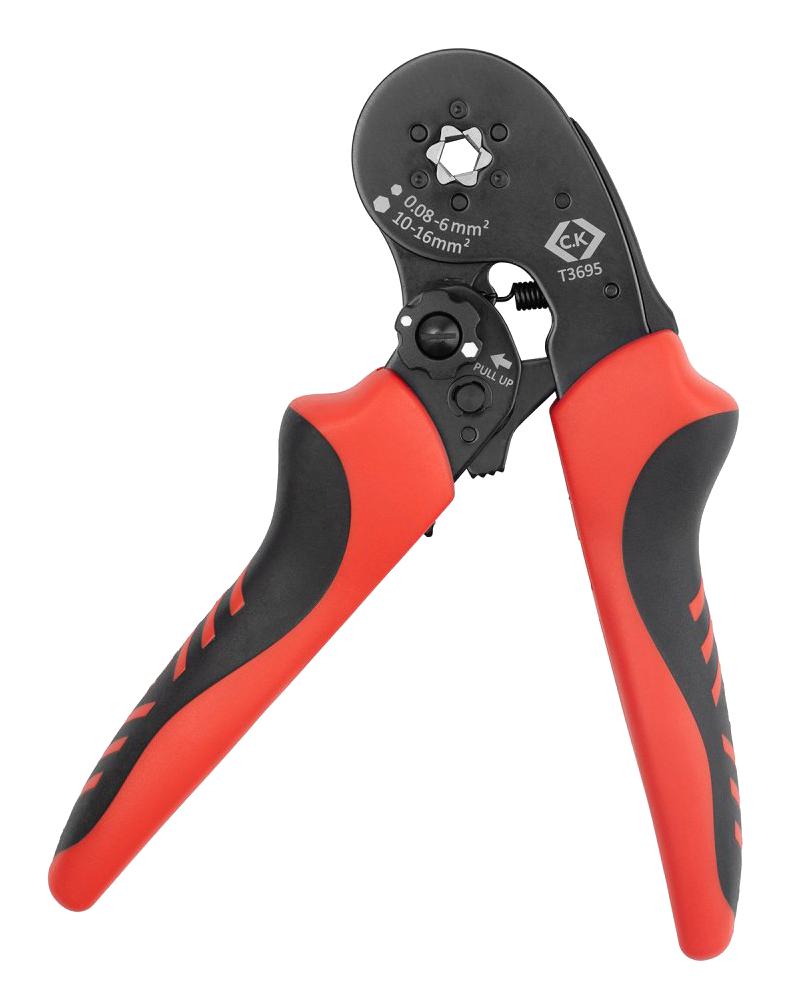 CK TOOLS T3695 Crimp Tool, Ratchet, CK Tool 0.08mm&sup2;-16mm&sup2;/28-6AWG Bootlace Ferrules GTIN UPC EAN: 5013969249194