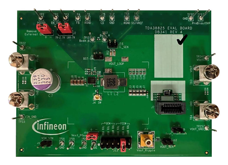 INFINEON EVALTDA388251VOUTTOBO1 Evaluation Board, TDA38825, 1V Out, 1 MHz, Synchronous Buck Regulator