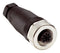 SICK DOS-1204-G Sensor Connector, M12, Female, 4 Positions, Screw Socket, Straight Cable Mount
