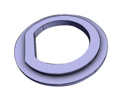 HUBER+SUHNER 77"Z-0-0-12/---" -H Insulating Washer, PC (Polycarbonate), 12.9 mm ID x 17 mm OD