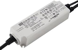 MEAN WELL XLN-60-12 LED Driver, LED Lighting, 60 W, 12 V, 5 A, Constant Voltage, 110 V
