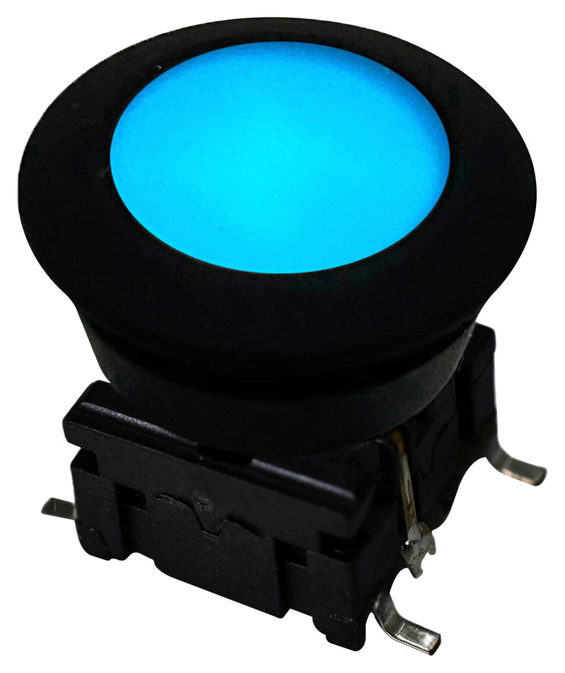 MEC 5GSH93502+10AQS16+AQW0916 Tactile Switch, Blue LED, Multimec 5G Series, Top Actuated, Surface Mount, Round Button, 3.5 N