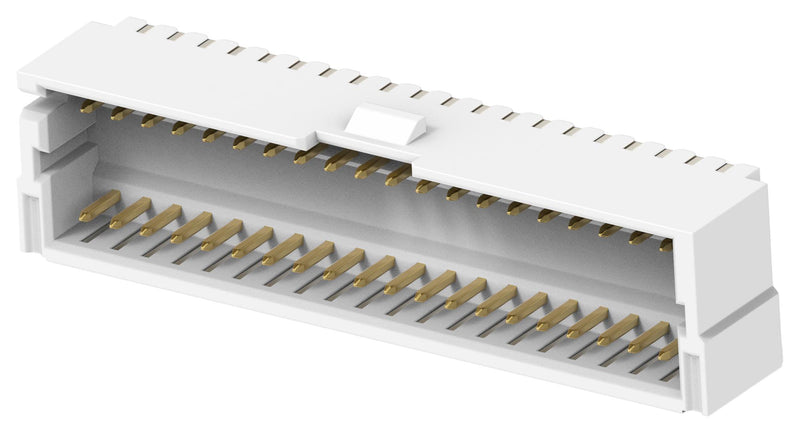 TE CONNECTIVITY 5-2394521-4 Pin Header, Natural, Wire-to-Board, 1.5 mm, 2 Rows, 40 Contacts, Surface Mount Right Angle