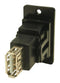 MULTICOMP PRO MP-CP30707NMB440 USB Adapter, Blk Metal Frame, USB Type B Receptacle, USB Type A Receptacle, USB 2.0