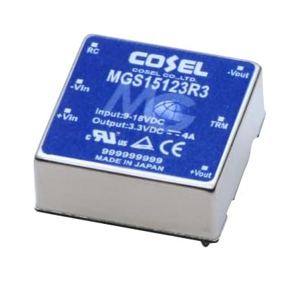 COSEL MGS154812 Isolated Through Hole DC/DC Converter, ITE, DIP, 4:1, 15.6 W, 1 Output, 12 V