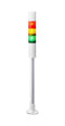 PATLITE LR4-302PJBW-RYG Signal Tower, 3 Tier, Amber, Green, Red, 85 dB, Cable, 4 Tone, 24VDC, IP65, NEMA 4X, NEMA 13