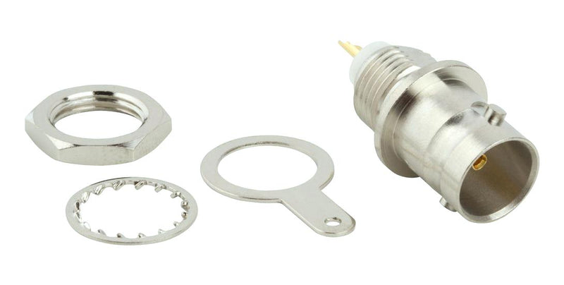 AMPHENOL RF 031-221-75RFX RF / Coaxial Connector, BNC Coaxial, Straight Bulkhead Jack, Solder, 75 ohm