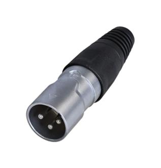 Rean RCX3M-Z-000-1 RCX3M-Z-000-1 XLR Connector 3 Contacts Plug Cable Mount Tin Plated Zinc Diecast Body