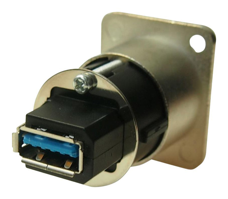 MULTICOMP PRO MP-CP30107 USB Adapter, USB Type B Receptacle, USB Type A Receptacle, USB 3.0, MP XLR FEED THROUGH USB