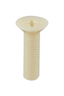 MULTICOMP PRO MP013117 Screw, Flat / Countersunk Head Phillips, M4, Nylon (Polyamide) / Fibre Reinforced, 8 mm Length