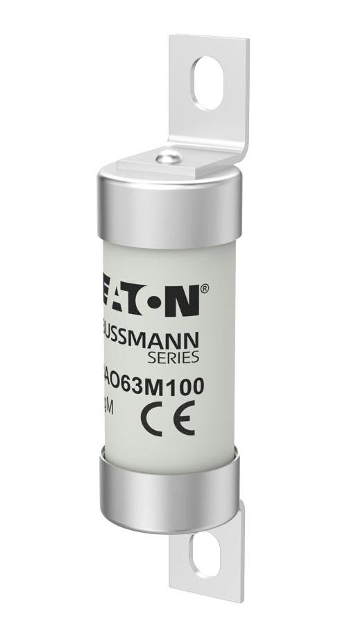 EATON BUSSMANN BAO63M100 Fuse, High Rupturing Capacity (HRC), BAO Series, 63 A, Bolted Tag, 500 V