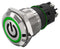 EAO 82-5152.1134.B002 Vandal Resistant Switch, Standby, 82 Series, 19 mm, SPDT, Momentary, Round Flat Flush, Natural