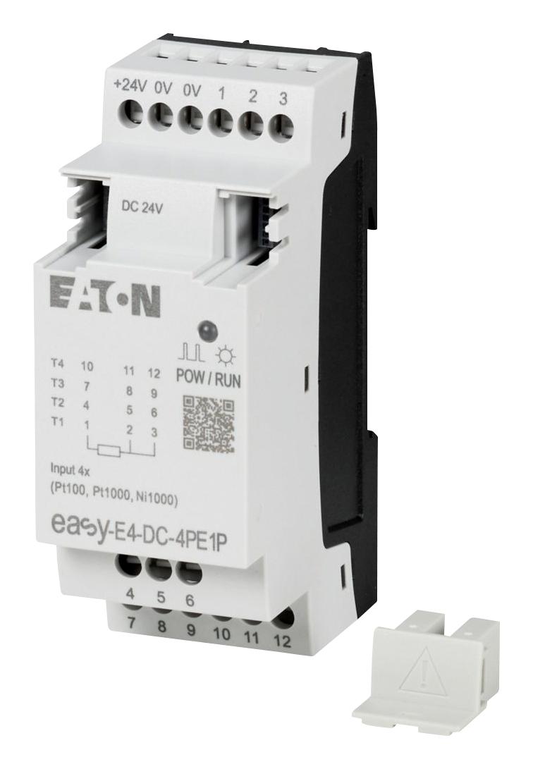 EATON MOELLER EASY-E4-DC-4PE1P I/O Expansion, 4 I/P, 40 mA, 20.4 to 28.8 VDC, IP20, easyE4 Series