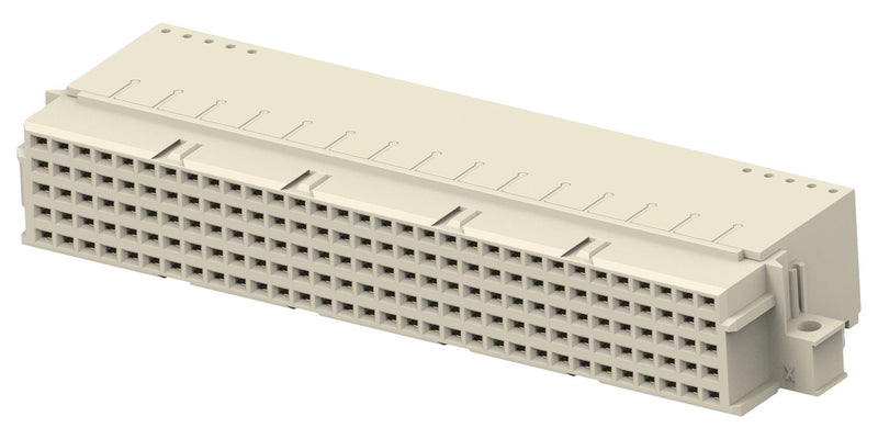ERNI - TE CONNECTIVITY 374380-E DIN 41612 Connector, Right Angle, 160 Contacts, Receptacle, 2.54 mm, 5 Row, a + b + c + d + e
