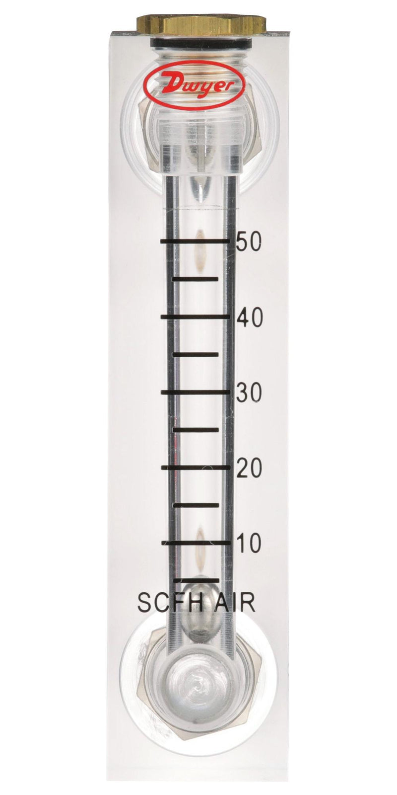 DWYER VFA-7 Air Flowmeter, 5SCFH to 50SCFH, 5%, 3.175mm, 10bar, VF Series Flow Meter