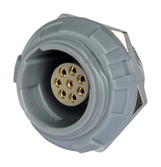 MULTICOMP PRO MCP-P1SRG08SGG Circular Connector, MCP IP50 Push Pull, Panel Mount Receptacle, 8 Contacts, Solder Socket