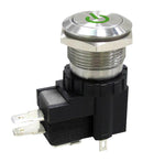 MULTICOMP PRO MPW19-A0F1L624-A1ZB Vandal Resistant Switch, 24 V LED, MP Vandal Resistant Switches Latching, 19 mm, SPDT, Latching