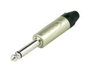 AMPHENOL AUDIO QM2P Phone Audio Connector, Mono, 2 Contacts, Plug, 6.35 mm, Cable Mount, Nickel Plated Contacts