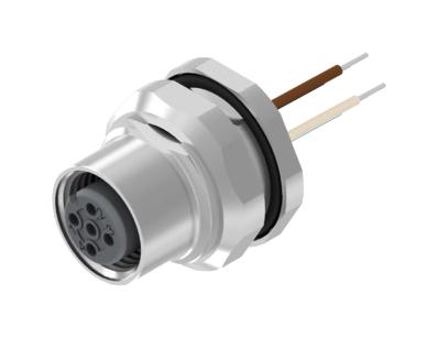 AMPHENOL CONEC 43-01003 Sensor Cable, A Coded, M12 Receptacle, Free End, 4 Positions, 500 mm, 19.7 "