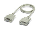 PHOENIX CONTACT 1656246 Computer Cable, D Subminiature Plug, 9 Way, D Subminiature Socket, 9 Way, 6.6 ft, 2 m, Grey 1656246, VS-09-DSUB-20-LI-2,0