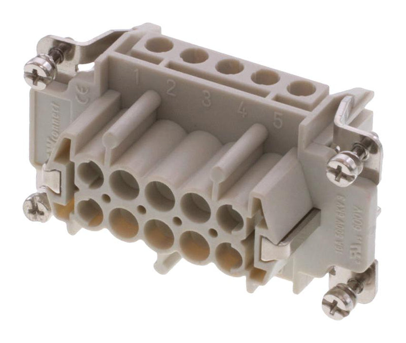 MOLEX 93601-0231 Heavy Duty Connector, Grey, GWconnect 93601 Series, Insert, 10 Contacts, 10B, Receptacle