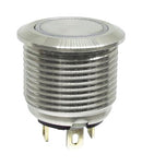 MULTICOMP PRO MPC16T-A2FE-0-JR-0V Vandal Resistant Switch, MP Vandal Resistant Switches ON-OFF, 16 mm, SPST-NO-DM, Round Flat