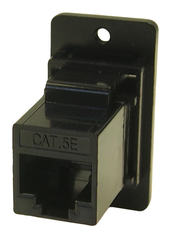 MULTICOMP PRO MP - CP30720MB3 In-Line Adapter, M3 Holes, Black, Adaptor, In-Line, RJ45, RJ45, MP DUAL SLIM CAT5e