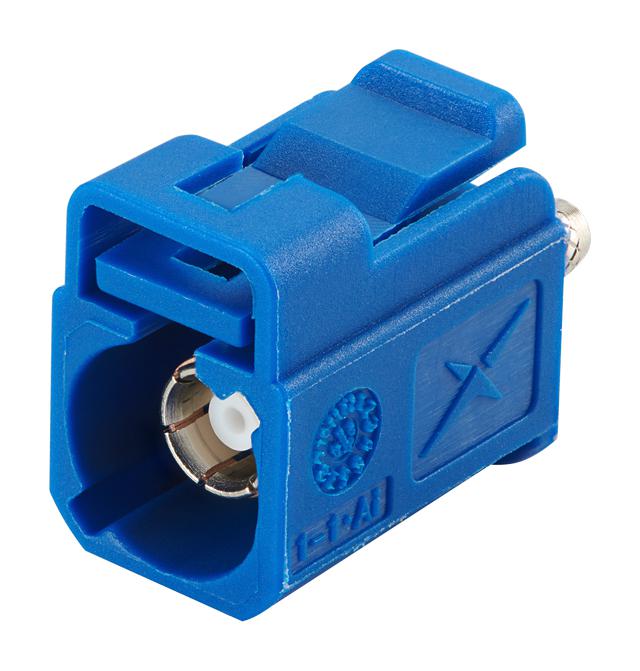 TAOGLAS FK2FCDK RF / Coaxial Connector, Code C, Blue, SMB Fakra Coaxial, Straight Jack, Crimp, 50 ohm, RG174, RG316