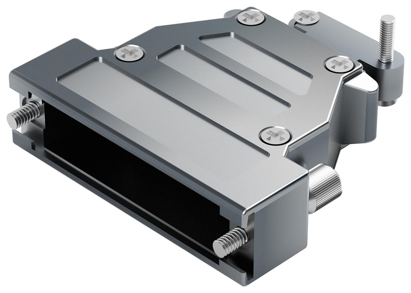 POSITRONIC D9000GE0/AA D Sub Backshell, D Series, DE, 180&deg;, Zinc Body