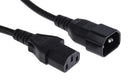 MULTICOMP PRO MP-FCR72039 Mains Power Cord, PVC, IEC 320 C13 to IEC 320 C14, 2 m, 10 A, 250 VAC, Black