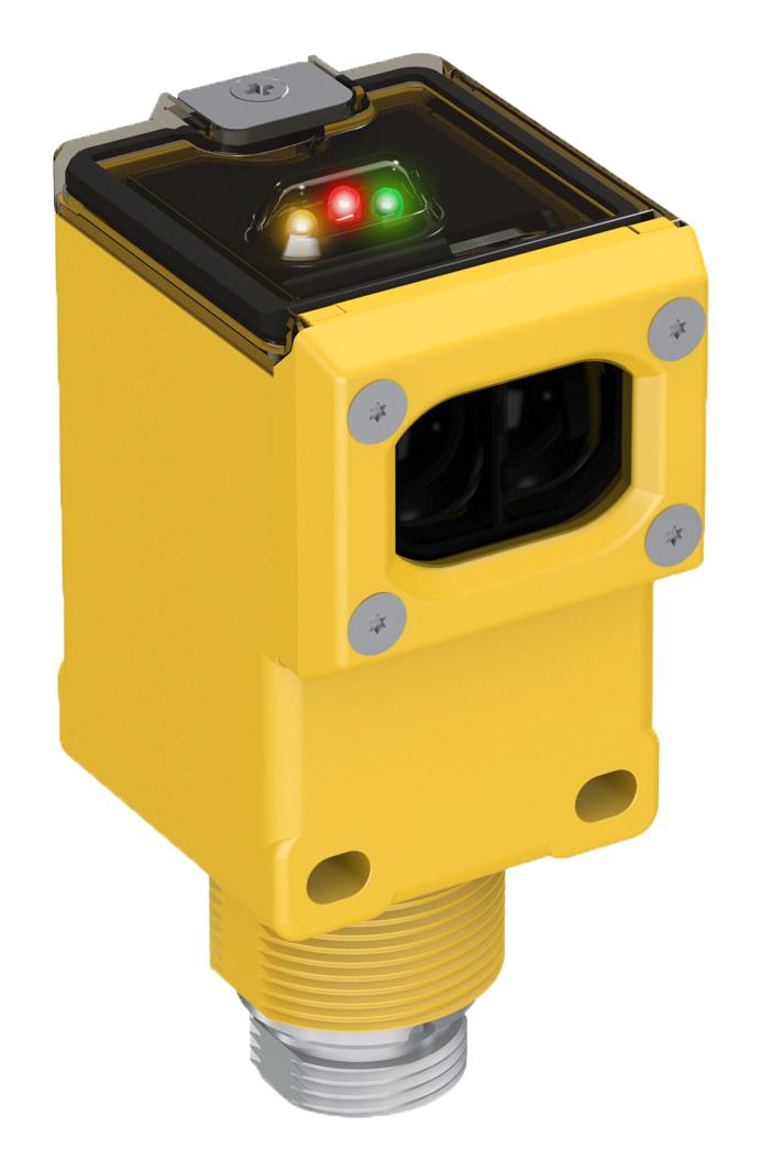 BANNER ENGINEERING Q45VR2DQ Photo Sensor, 450 mm, SPDT Relay, Diffuse, 5 Pin Mini Connector, Q45VR2 Series