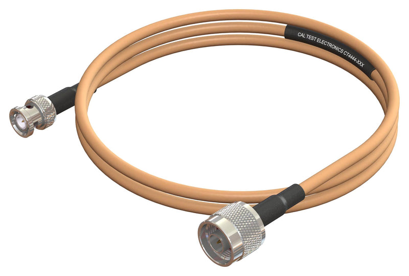 CAL TEST ELECTRONICS CT4444-60 RF / Coaxial Cable Assembly, BNC Plug to N-Type Plug, RG142B/U, 50 ohm, 23.6 ", 600 mm, Black