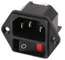 Schurter DC11.0021.001 DC11.0021.001 Un-Filtered IEC Power Entry Module C14 General Purpose 12 A 250 VAC 2-Pole Switch