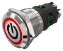 EAO 82-5152.1114.B002 Vandal Resistant Switch, Standby, 82 Series, 19 mm, SPDT, Momentary, Round Flat Flush, Natural