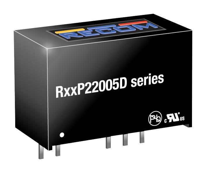 Recom Power R12P22005D R12P22005D Isolated Through Hole DC/DC Converter Medical 1:1 2 W Output 20 V 50 mA