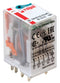 RELPOL R4N-2014-23-1024-WTL Power Relay, 4PCO, 24 VDC, 7 A, REPOL 14-Pin R4N, DIN Rail, DC